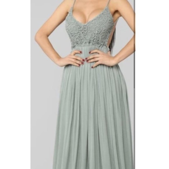 FASHION NOVA Ancient Rome Dress - Sage Size XS - Picture 1 of 5